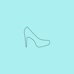 female shoes, web icon. vector design
