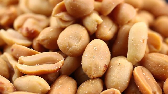 Tasty peanuts on a turntable