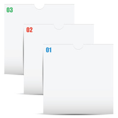 The numbered folders for documents