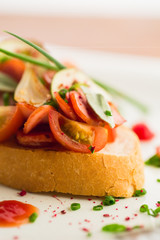 Burger with vegetables