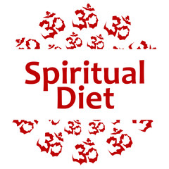 Spiritual Diet Red Aum Circular 