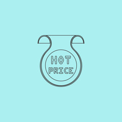 Hot price sticker, Badge, Label