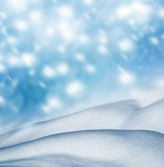 background of snow. winter