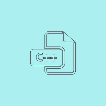 C development file format flat icon