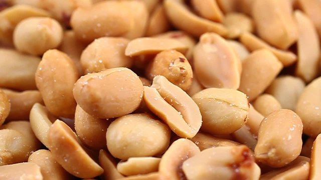 Video of roasted and salted peanuts