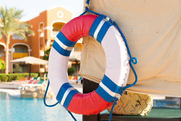 Lifebuoy on the wall