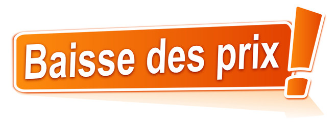 baisse des prix sur étiquette orange
