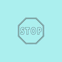 Vector illustration of Stop sign