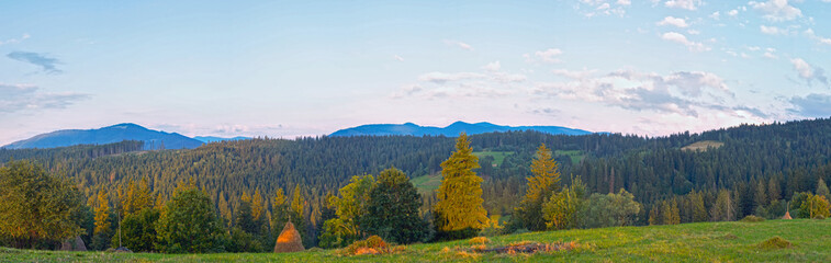 Evening mountain panorama