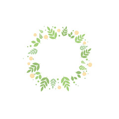 Frame with leaves and apricots. Vector template for design