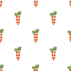 Seamless pattern with red currant