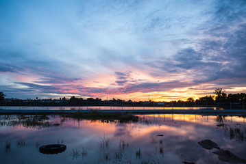 Sunrise and morning along the marsh.
