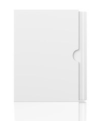 blank book in cardboard box cover on white