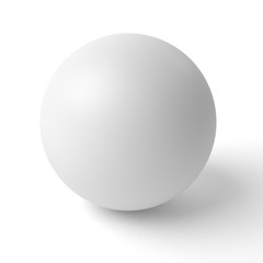 3d sphere with shadow on white