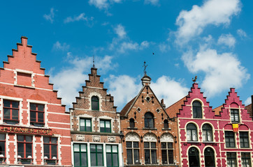 Fototapeta premium Colorful buildings in Bruges, Belgium