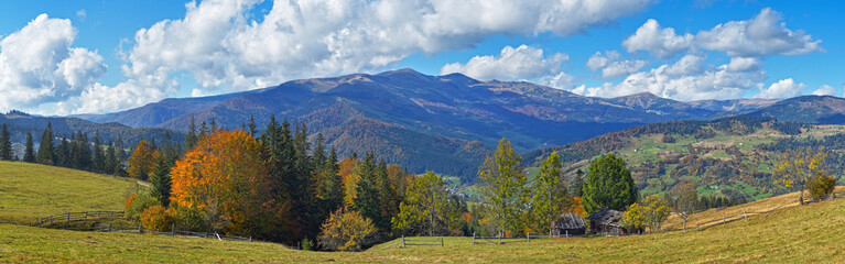 Beautiful mountain country morning