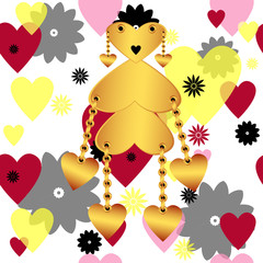  Seamless valentine pattern