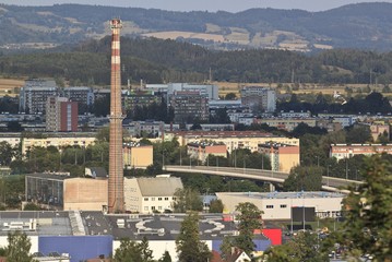 Jelenia Gora seen from above