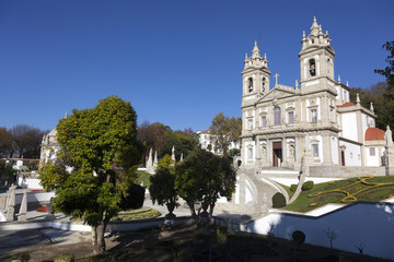 Fototapeta na wymiar Church of Bom Jesus do Monte, Braga, north of Portugal