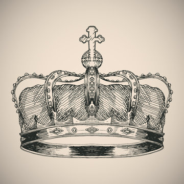 Crown symbol sketch.