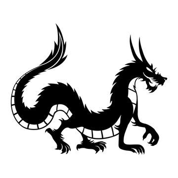 Dragon isolated on white background.