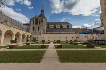 Fototapeta premium The holy cross church in La Charite sur Loire on the Camino de Santiago