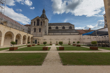 The holy cross church in La Charite sur Loire on the Camino de Santiago