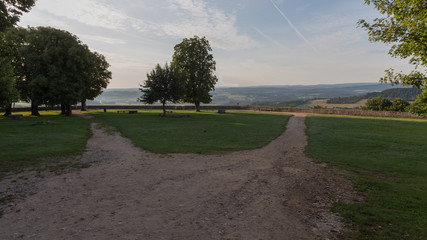 View from Vezelay Cathedral a World Heritage Site on the Camino de Santiago