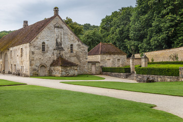Fototapeta na wymiar Cistercian Abbey of Fontenay in Burgundy, France. 