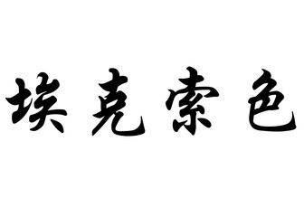English name Exoce in chinese calligraphy characters