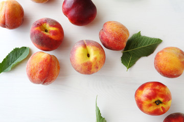 sweet fresh organic peaches