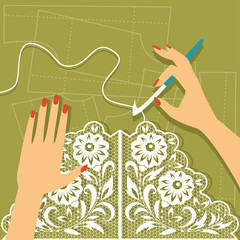 Crochet. Vector Illustration