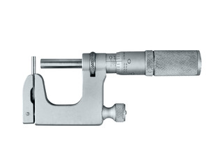 Micrometer isolated on white. Tool to measure distance