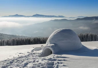 Fotobehang igloo on the snow © Volodymyr Shevchuk