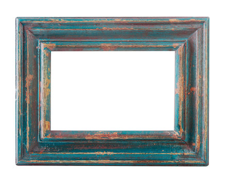 Vintage worn Blue Picture Frame