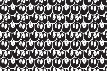 Seamless berry texture black and white