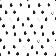 Seamless watermelon texture black and white