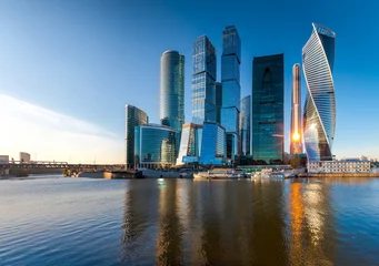 Foto op Plexiglas Moskou Moskou City - weergave van wolkenkrabbers Moskou International Business Center.