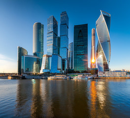 Obraz premium Moscow City - view of skyscrapers Moscow International Business Center.