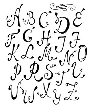 Handwritten vintage font 