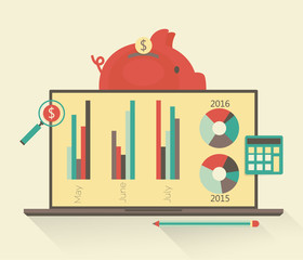 Budget planning concept. Flat banking and finance icon