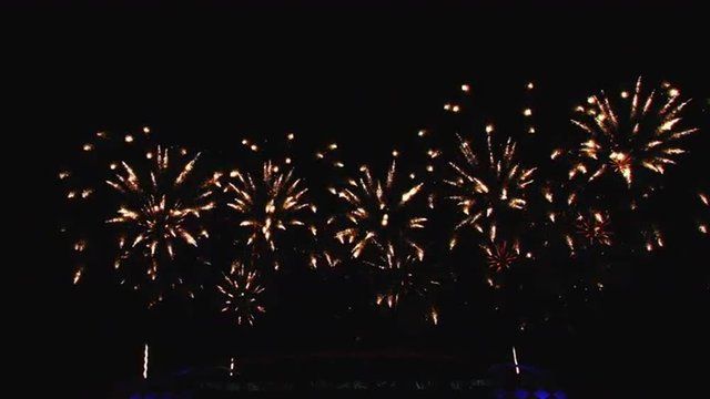 Beautiful, amazing Colorful fireworks and pyro show at the opening of Spartak Stadium in Moscow in September 2014.
Stadium Otkritie Arena.