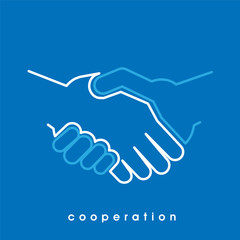 Obraz premium Abstract icon of handshake 