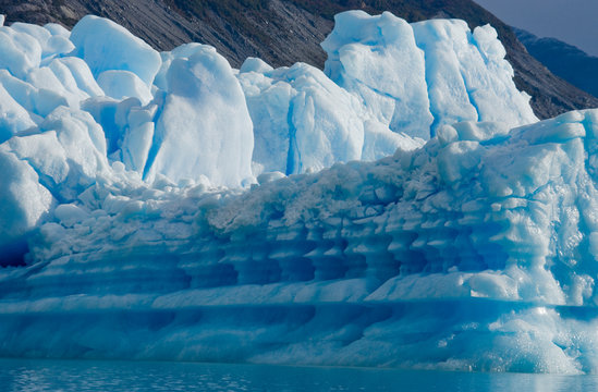 Icebergs in the water, the glacier Perito Moreno. Argentina. An excellent illustration.