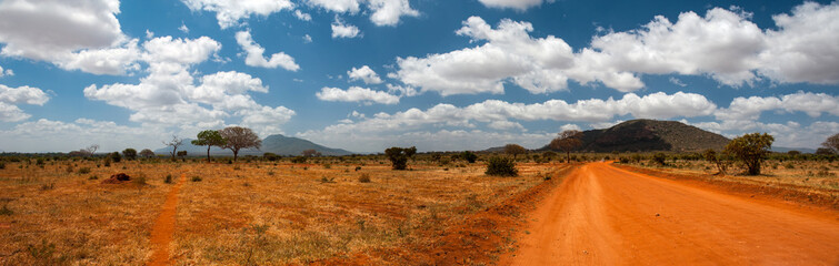Landschap van Tsavo East, Kenia