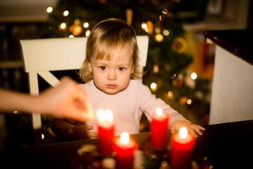 Christmas tree and advent wreath 