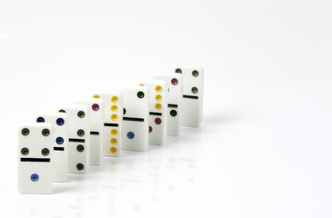 Domino isolated on white background