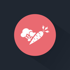 Broccoli and carrots icon