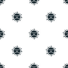 Sun in glasses icon