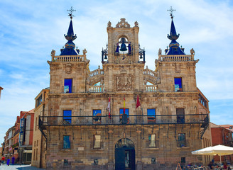 Fototapeta na wymiar Astorga in Leon city town hall